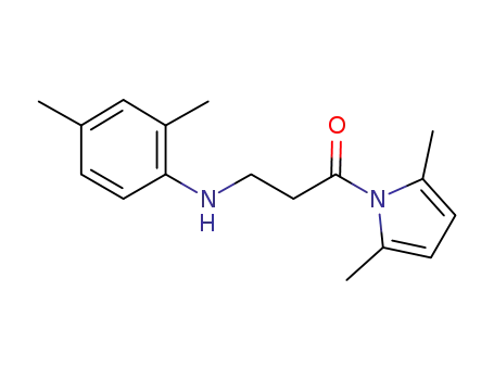 Molecular Structure of 1258500-17-2 (N-(3-(2,5-dimethyl-1H-pyrrol-1-yl)-3-oxoprop-1-yl)-2,4-dimethylaniline)