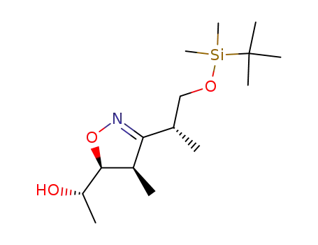 Molecular Structure of 356068-55-8 ((S)-1-{(4R,5S)-3-[(R)-2-(tert-Butyl-dimethyl-silanyloxy)-1-methyl-ethyl]-4-methyl-4,5-dihydro-isoxazol-5-yl}-ethanol)