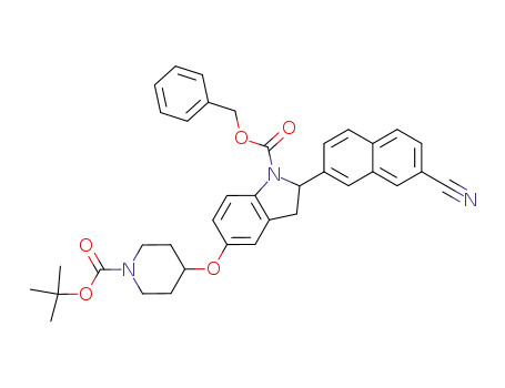 1-(benzyloxycarbonyl)-5-[1-(t-butoxycarbonyl)piperidin-4-yloxy]-2-(7-cyanonaphthalen-2-yl)indoline