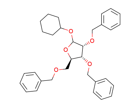 1-O-cyclohexyl-2,3,5-tri-O-benzyl-D-ribofuranose