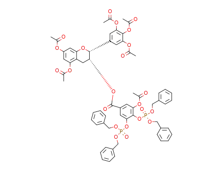 (2R,3R)-5,7-diacetoxy-2-(3',4',5'-triacetoxy-phenyl)-chroman-3-yl 3-acetoxy-4,5-bis(dibenzyloxy-phosphoryloxy)benzoate