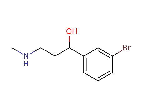 Molecular Structure of 851878-52-9 (Benzenemethanol, 3-bromo-a-[2-(methylamino)ethyl]-)
