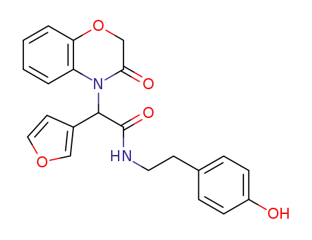 2-(3-furyl)-N-[2-(4-hydroxyphenyl)ethyl]-2-{3-oxo-2H-benzo[b][1,4]oxazin-4(3H)-yl}acetamide