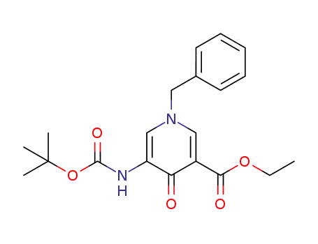 ethyl 1-benzyl-5-(tert-butoxycarbonylamino)-4-oxo-1,4-dihydropyridine-3-carboxylate