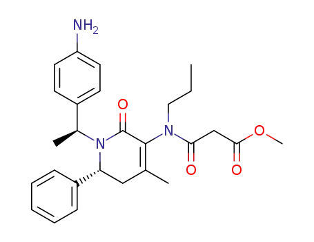<i>N</i>-{1-[1-(4-amino-phenyl)-ethyl]-4-methyl-2-oxo-6-phenyl-1,2,5,6-tetrahydro-pyridin-3-yl}-<i>N</i>-propyl-malonamic acid methyl ester