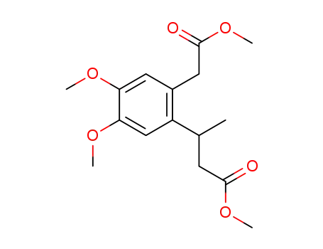 Molecular Structure of 1315171-93-7 (3-(4,5-dimethoxy-2-methoxycarbonylmethylphenyl)butyric acid methyl ester)