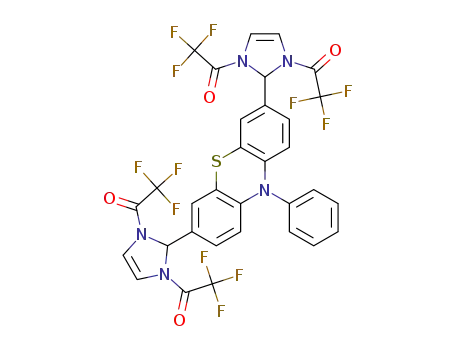3,7-bis[1,3-bis(trifluoroacetyl)-2,3-dihydroimidazol-2-yl]-10-phenylphenothiazine