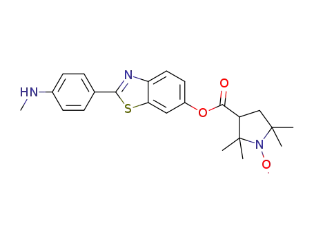2-(4-(methylamino)phenyl)benzo[d]thiazol-6-yl 2,2,5,5-tetramethylpyrrolidin-1-oxyl-3-carboxylate