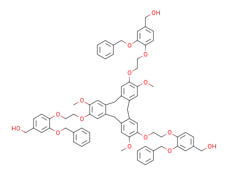 2,7,12-tris-[2-[4-(hydroxymethyl)-2-benzyloxyphenoxy]ethoxy]-3,8,13-trimethoxy-10,15-dihydro-2H-tribenzo[a,d,g]cyclononene
