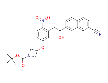 t-butyl 3-{3-[2-(7-cyanonaphthalen-2-yl)-2-hydroxyethyl]-4-nitrophenoxy}azetidine-1-carboxylate