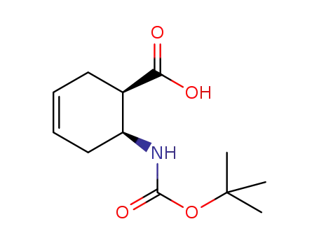 Molecular Structure of 1226812-49-2 ((1R,6S)-6-(tert-butoxycarbonylamino)cyclohex-3-enecarboxylic acid)