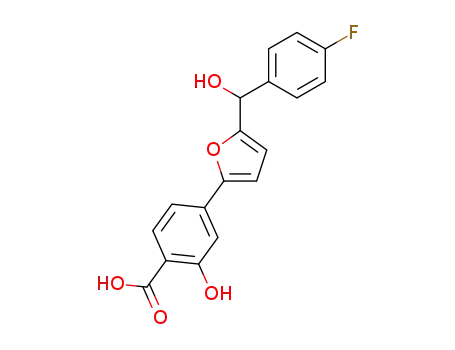 4-(5-((4-fluorophenyl)(hydroxy)methyl)furan-2-yl)-2-hydroxybenzoic acid