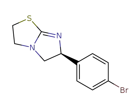 Molecular Structure of 56943-06-7 (Imidazo[2,1-b]thiazole, 6-(4-bromophenyl)-2,3,5,6-tetrahydro-, (6S)-)