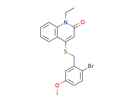 4-(2-bromo-5-methoxy-benzylsulfanyl)-1-ethyl-1<i>H</i>-quinolin-2-one
