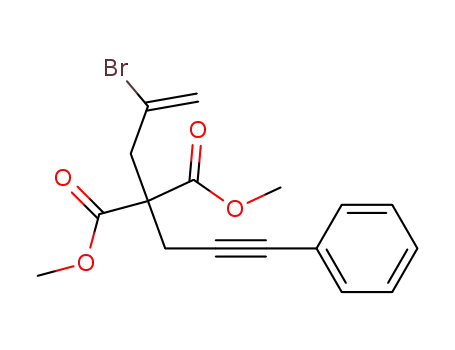 Molecular Structure of 654667-30-8 (Propanedioic acid, (2-bromo-2-propenyl)(3-phenyl-2-propynyl)-,
dimethyl ester)