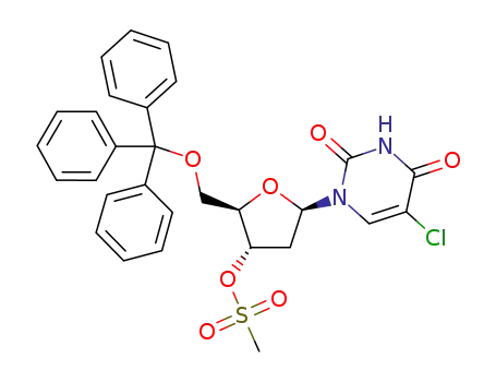 5-chloro-3'-O-(methylsulfonyl)-5'-O-trityl-2'-deoxyuridine