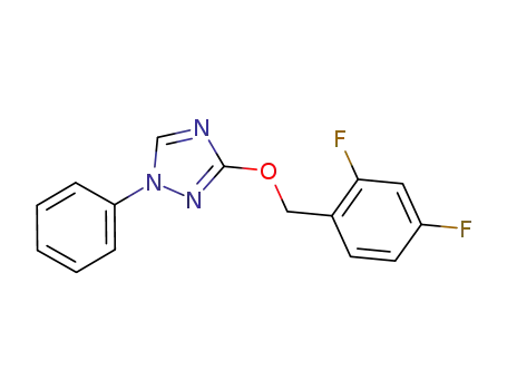 Molecular Structure of 1332370-67-8 (3-(2,4-difluorobenzyloxy)-1-phenyl-1H-1,2,4-triazole)
