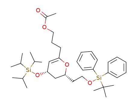 (-)-(2R,4S)-6-(4'-acetoxypropyl)-2-[2-(tert-butyldiphenylsiloxy)ethyl]-4-(triisopropylsilyloxy)-3,4-dihydro-2H-pyran