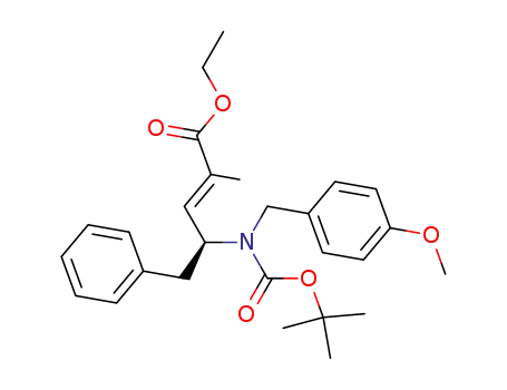 ethyl (4S,2E)-4-[tert-butoxycarbonyl-(4-methoxybenzyl)amino]-2-methyl-5-phenylpent-2-enoate