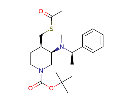 (3R,4R)-4-(acetylthiomethyl)-1-(tert-butoxycarbonyl)-3-{methyl[(1R)-1-phenylethyl]amino}piperidine