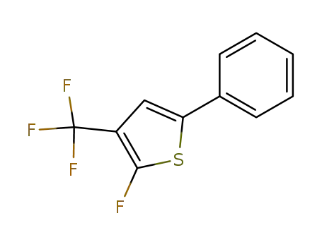 Molecular Structure of 155262-17-2 (2-fluoro-5-phenyl-3-trifluoromethylthiophene)