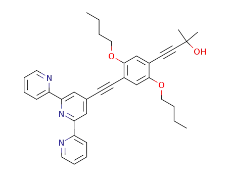4-(2,5-dibutoxy-4-[2,2';6',2'']terpyridin-4'-ylethynyl-phenyl)-2-methyl-but-3-yn-2-ol