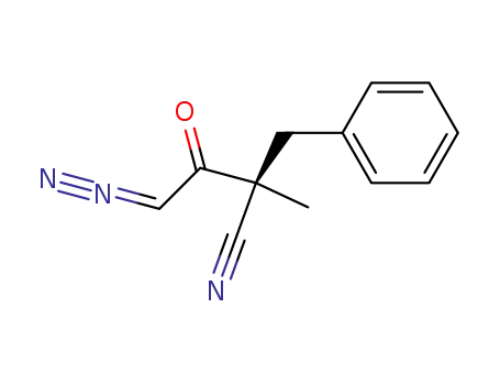 (S)-2-benzyl-4-diazo-2-methyl-3-oxobutyronitrile