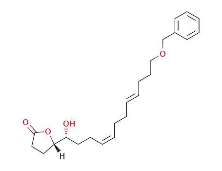 (S)-5-((4Z,8E)-(R)-12-Benzyloxy-1-hydroxy-dodeca-4,8-dienyl)-dihydro-furan-2-one