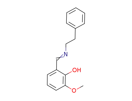 Molecular Structure of 88373-78-8 (Phenol, 2-methoxy-6-[[(2-phenylethyl)imino]methyl]-)