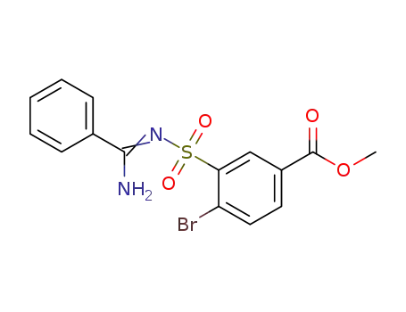 methyl-3-(amino(phenyl)methylenesulfamoyl)-4-bromobenzoate