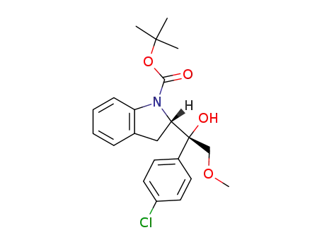 1H-Indole-1-carboxylic acid,
2-[(1R)-1-(4-chlorophenyl)-1-hydroxy-2-methoxyethyl]-2,3-dihydro-,
1,1-dimethylethyl ester, (2S)-