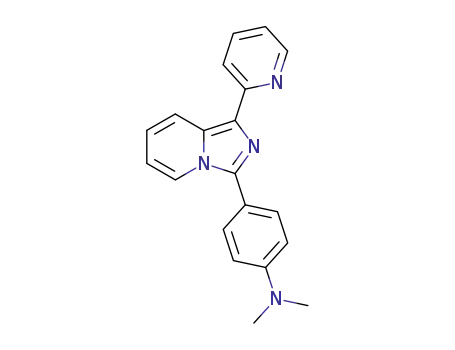 Molecular Structure of 848890-01-7 (Benzenamine,
N,N-dimethyl-4-[1-(2-pyridinyl)imidazo[1,5-a]pyridin-3-yl]-)