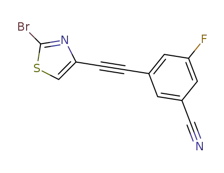 3-((2-bromothiazol-4-yl)ethynyl)-5-fluorobenzonitrile