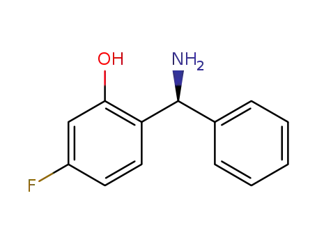 Molecular Structure of 1334247-34-5 ((S)-2-(amino(phenyl)methyl)-5-fluorophenol)