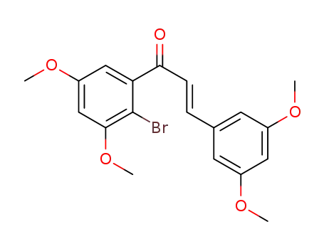 Molecular Structure of 1319024-88-8 ((E)-1-(2-bromo-3,5-dimethoxyphenyl)-3-(3,5-dimethoxyphenyl)prop-2-en-1-one)