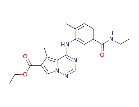 ethyl 4-(5-(ethylcarbamoyl)-2-methylphenylamino)-5-methylpyrrolo[1,2-f][1,2,4]triazine-6-carboxylate