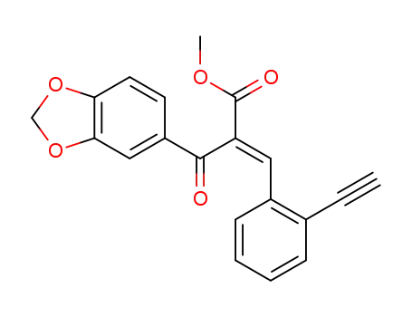 (E)-methyl 2-(benzo[d][1,3]dioxole-5-carbonyl)-3-(2-ethynylphenyl)acrylate