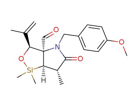 (3S,3aS,6S,6aR)-3-Isopropenyl-4-(4-methoxy-benzyl)-1,1,6-trimethyl-5-oxo-tetrahydro-2-oxa-4-aza-1-sila-pentalene-3a-carbaldehyde