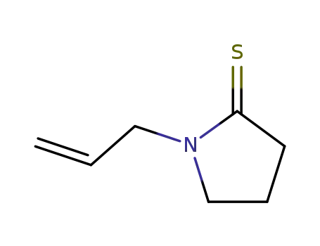 Molecular Structure of 1558-74-3 (2-Pyrrolidinethione, 1-(2-propenyl)-)