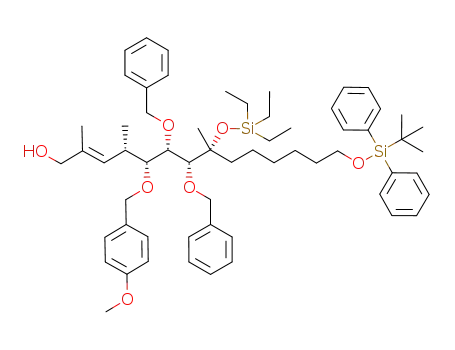 (E,4S,5R,6S,7R,8R)-6,7-bis(benzyloxy)-14-t-butyldiphenylsiloxy-8-triethylsiloxy-5-(4-methoxybenzyloxy)-2,4,8-trimethyltetradec-2-en-1-ol