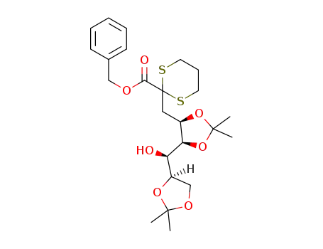 benzyl [2-1,3-dithiane-3-deoxy-4,5-7,8-di-O-isopropylidene-α-D-manno-octulopyranosid]onate