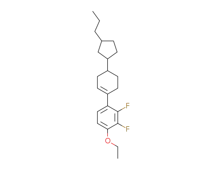 Molecular Structure of 1352566-03-0 (1-ethoxy-2,3-difluoro-4-(4-(3-propylcyclopentyl)cyclohex-1-enyl)benzene)