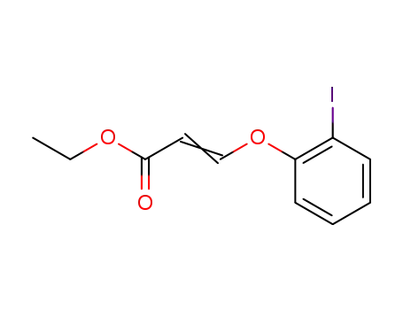 Molecular Structure of 28991-25-5 (2-Propenoic acid, 3-(2-iodophenoxy)-, ethyl ester, (2Z)-)