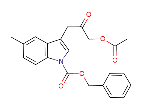 1H-Indole-1-carboxylic acid, 3-[3-(acetyloxy)-2-oxopropyl]-5-methyl-,
phenylmethyl ester