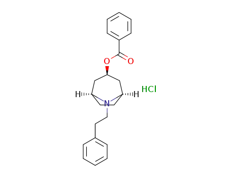 8-phenethyl-8-azabicyclo[3.2.1]octan-3α-yl benzoate hydrochloride