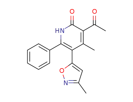 2(1H)-Pyridinone, 3-acetyl-4-methyl-5-(3-methyl-5-isoxazolyl)-6-phenyl-