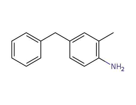 Molecular Structure of 62441-37-6 (Benzenamine, 2-methyl-4-(phenylmethyl)-)