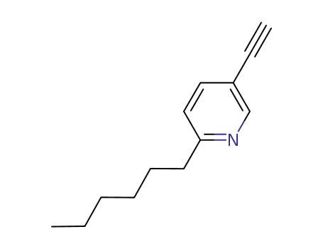 Molecular Structure of 134321-87-2 (Pyridine, 5-ethynyl-2-hexyl-)