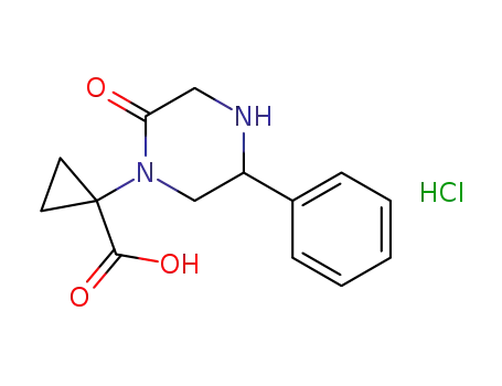 1-(2-oxo-5-phenylpiperazin-1-yl)cyclopropanecarboxylic acid hydrochloride