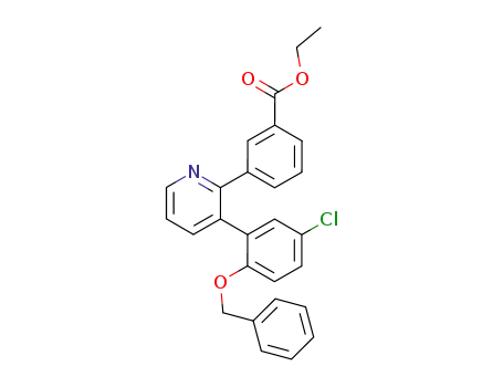 Benzoic acid, 3-[3-[5-chloro-2-(phenylmethoxy)phenyl]-2-pyridinyl]-,
ethyl ester